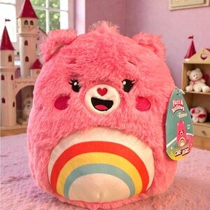 FUZZ A MALLOW Care Bears Cheer Bear 8 Inch Rainbow Tummy Soft Plush New